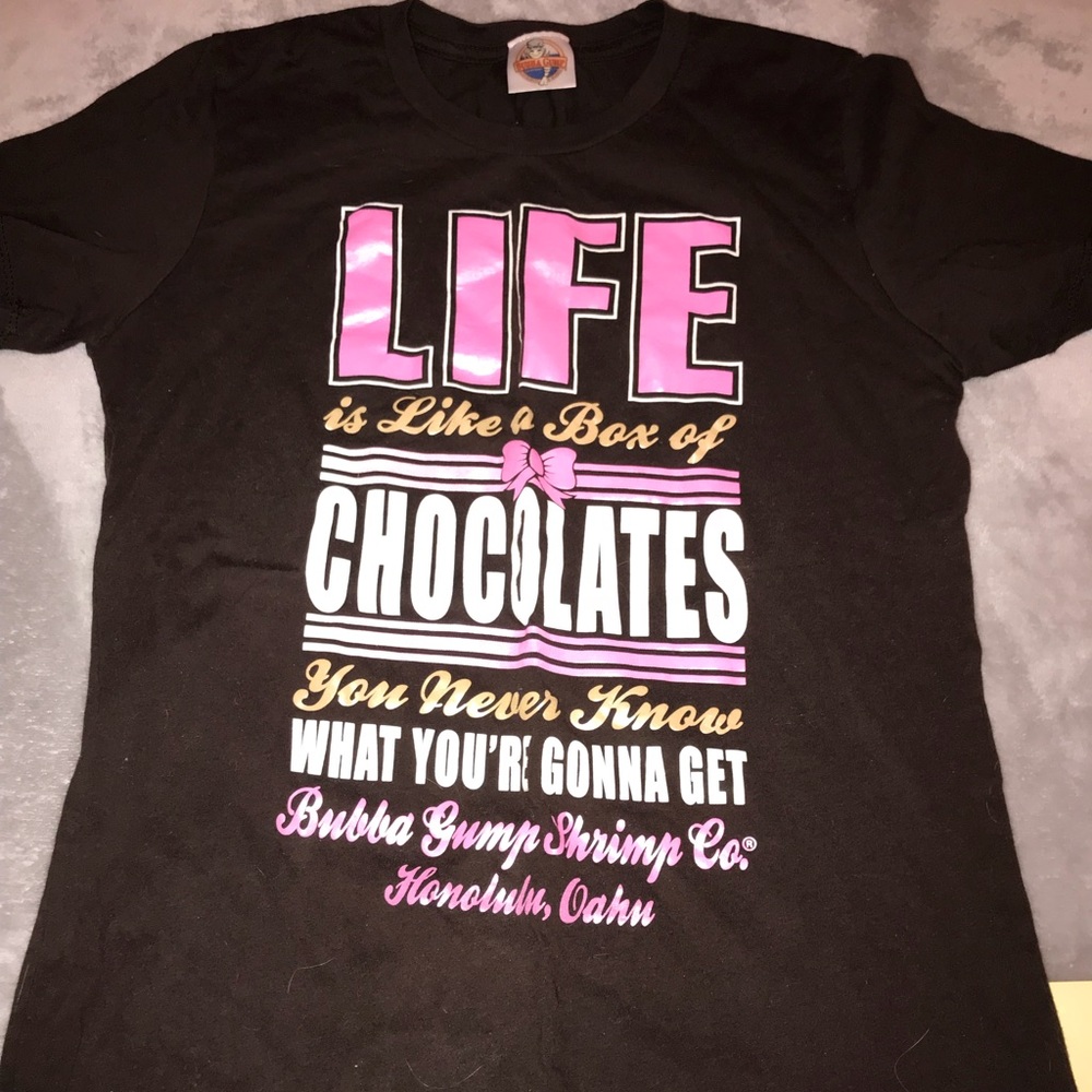 Brown Bubba Gump Shirt.